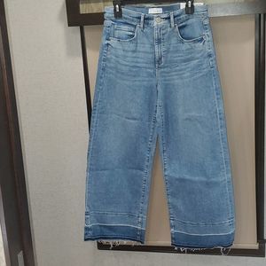 LOFT High Waist Wide Leg Crop Jeans Size 8